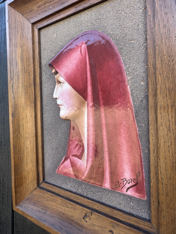 Fabiola Lava Enamel Painting by Borel, 1960s – Paintings & Drawings, Ceramic, Wood (photo 6 of 10)