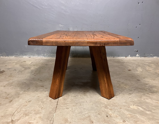 Image 1 of Brutalist Oak Coffee Table Japandi Wabi Sabi