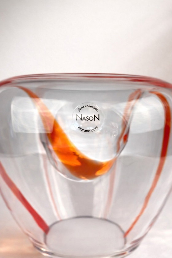 Image 1 of Carlo Nason „Onda“ Murano-Glasvase – Signiertes Kunstglas – Italien, 2000er Jahre – Skulpturales Dekor