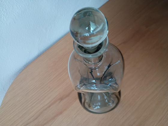 carafe en verre fumé vintage Holmegaard Kluk Kluk Danish Design des années 1960 avec bouchon original (photo 5 of 5)
