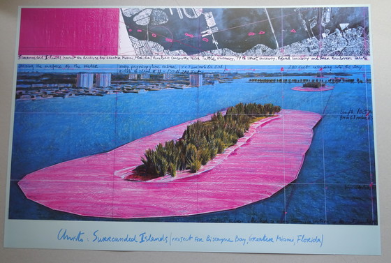 Image 1 of Christo - Projet " Îles entourées " Baie de Biscayne -1980 -83