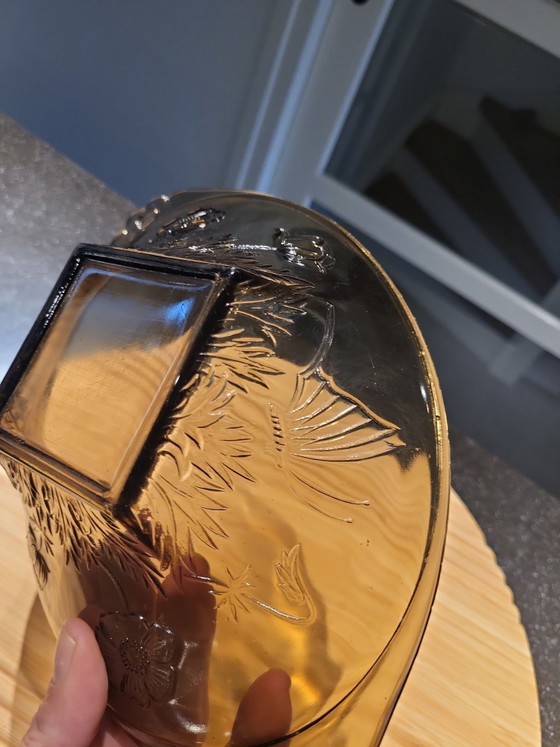 Cuenco pequeño Art déco de cristal marrón, Vidrio (foto 4 de 8)