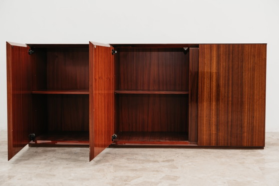 Image 1 of Monumental Rosewood Sideboard Zebrawood Lacquered Mid-Century Design 1970