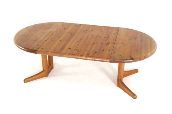 Image 1 of Vamdrup pine ronde 2x verlengbare eettafel 'Idom' vintage Deens