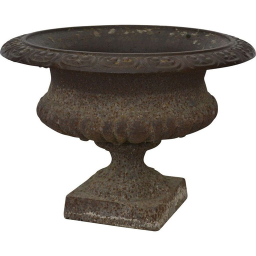 Vase Médicis vintage en fonte