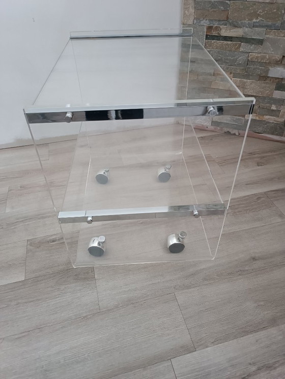 Image 1 of Mesa con ruedas de David Lange para Les invisibles du Marais, años 70