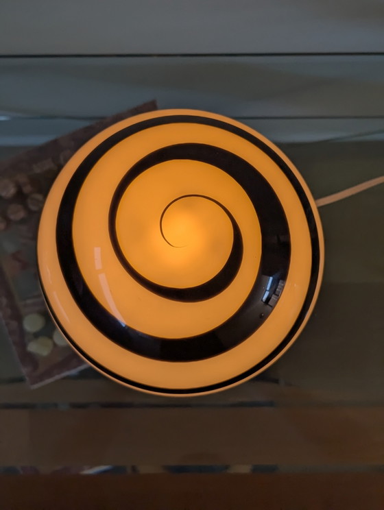 Wofi Leuchten Swirl Black & White Lamp – Tafellampen, Glass, Plastic (photo 5 of 8)