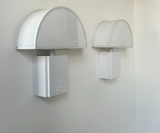 Image 1 of Coppia di applique vintage Olympe Guzzini, metallo e perspex, Italia 1970