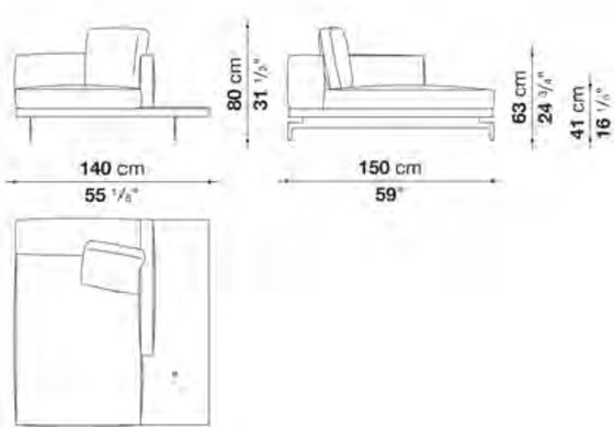 Image 1 of Divano Dock B&amp;B Italia versione alta base in legno