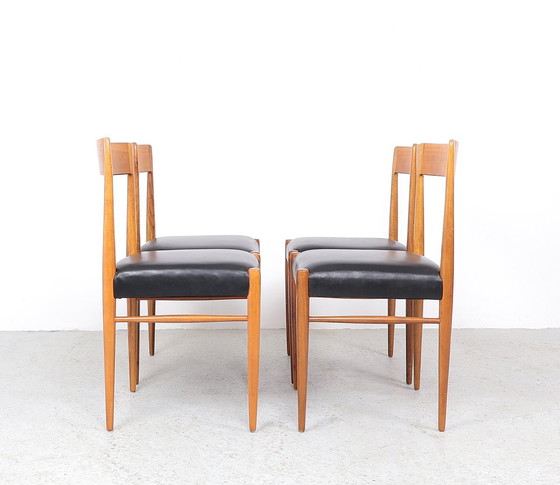 Image 1 of Lübke Wooden Dining Table Chairs, 1960S