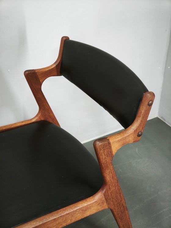 Image 1 of Sven Aage Madsen Teak Vanity Desk with Mirror, Denmark, 1960s