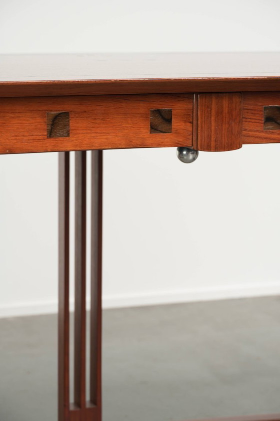 Très beau Bureau courbé de style Art Déco par Schuitema de la série Decoforma – Bureaux, Wood, Klassiek (photo 13 of 14)