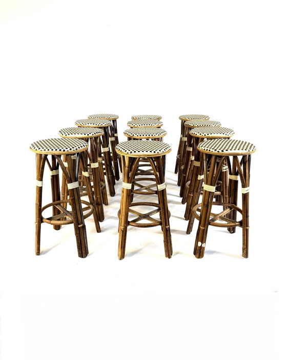 Image 1 of 12 tabourets de bistrot français vintage des années 80