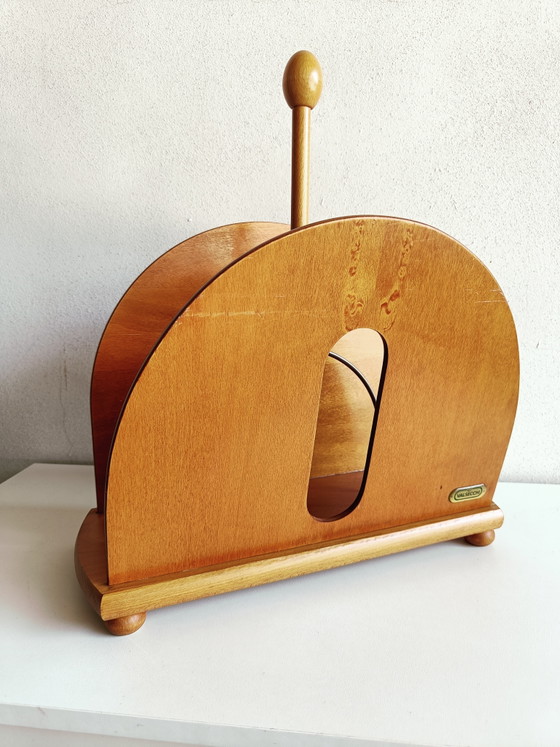 Image 1 of Revistero Valsecchi "Scoop" – Madera de haya con acabado cerezo – Diseño italiano