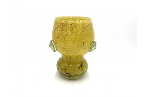 Vase en verre, conçu par Wiesław Sawczuk, Łysa Góra, années 1970.