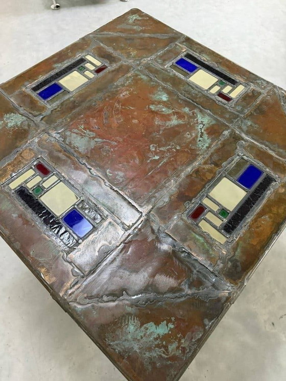 Cor de Ree – Tavolino unico / oggetto d'arte (1991) – Tavolini, polished steel, Vetro (photo 3 of 10)