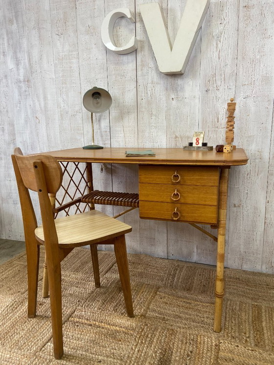 Image 1 of scrivania in rattan