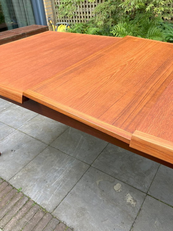 Image 1 of Mesa de comedor danesa extensible de teca de Aage Schmidt-Kristensen para Fritz Hansen
