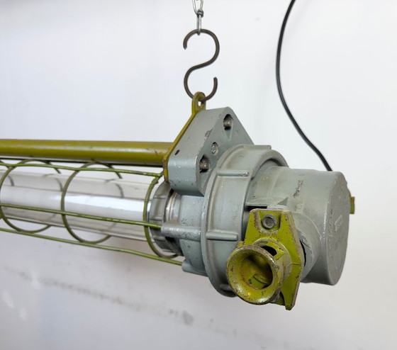 Image 1 of Lampadario industriale sovietico grigio a sospensione, anni '70