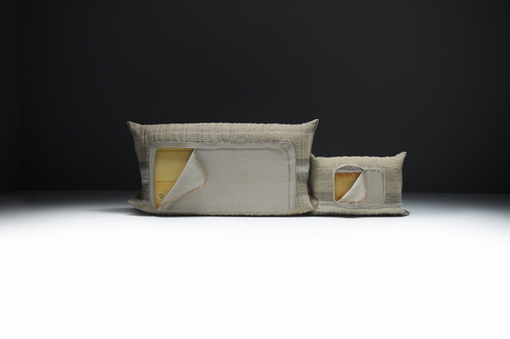 Image 1 of Prachtige YOKO + poef in nieuwe Jacquard wollen stof - Michel Ducaroy - Ligne Roset