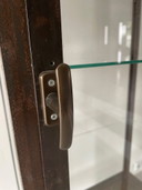 Industrial display cabinets of steel and glass