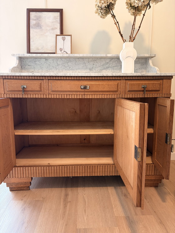 Image 1 of Vintage sideboard with marble top