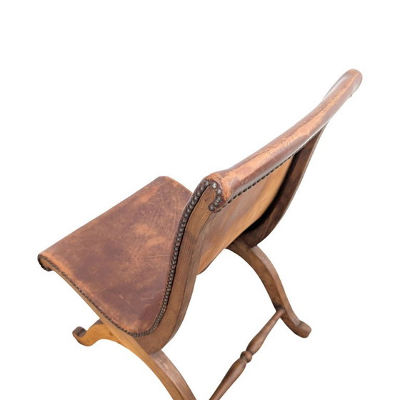 Set of 2 Pierre Lottier Chairs 1950s Almazan Oak Leather Vintage – Side chairs, Wood (photo 9 of 10)