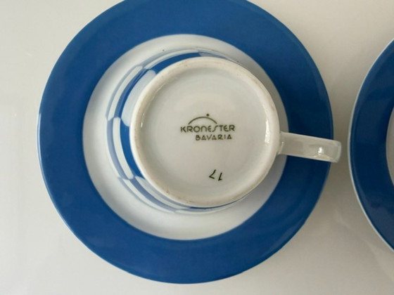 Vintage Kronester Bavaria cup and saucer 80s set of 3, Bavaria Kronester, Crockery, Porcelain, White (photo 7 of 9)