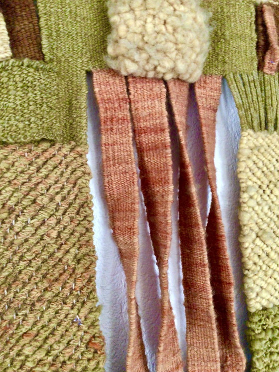 Image 1 of tapisserie murale vintage faite main, pièce unique