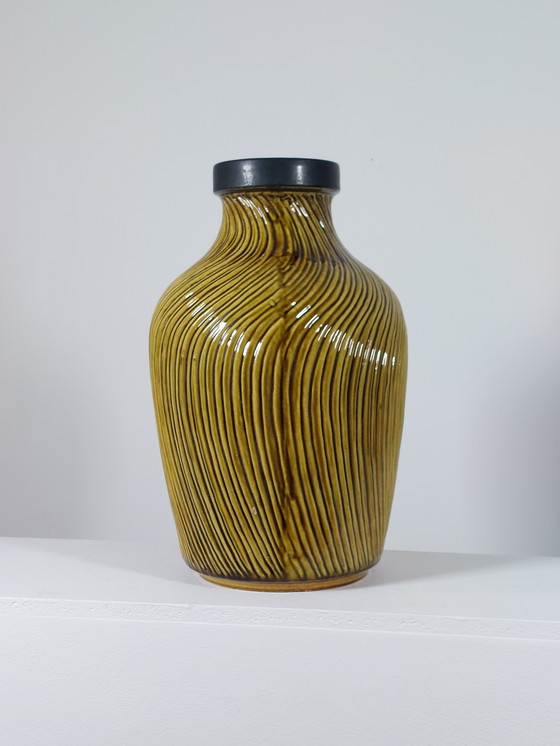 Image 1 of Grande vaso vintage giallo, Carstens Keramik, Tönnieshof, Germania Ovest, anni '70
