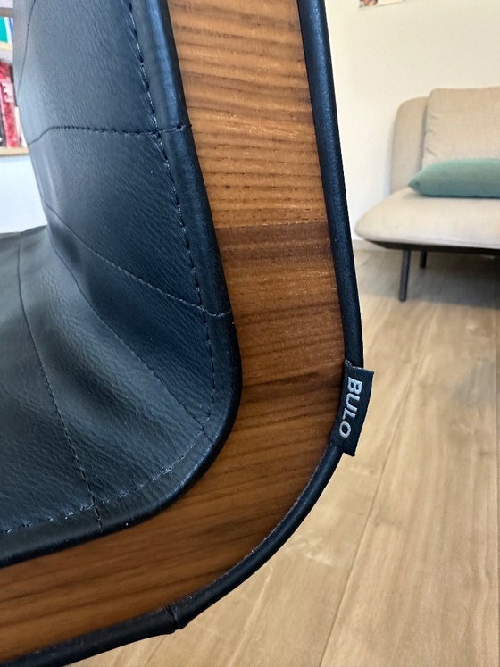 Bulo Vincent Van Duysen black office chair with wooden armrests, Bulo - design by Vincent Van Duysen, Leather (photo 9 of 11)