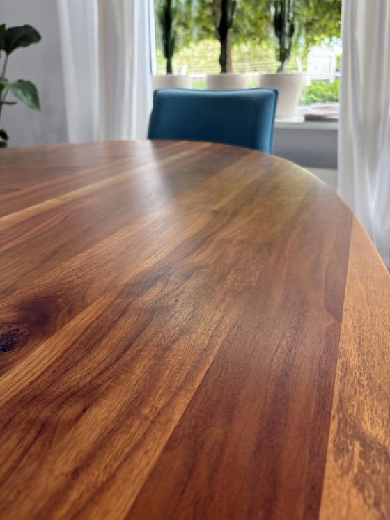 Ovale Houten Design Eettafel 225 X 115 Cm Met 6 Enzo Luca Stoelen – Eetkamerset, Other (photo 10 of 14)
