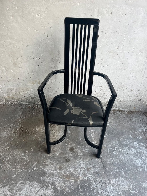 Image 1 of Satz von 6 Stühlen mit hoher Rückenlehne - 1980er Design