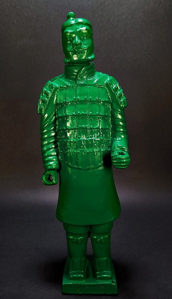 Guerrier Xi'an En Terre Cuite -中國製造 Zhōngguó Zhìzào – Sculptures, Ceramic (photo 7 of 10)