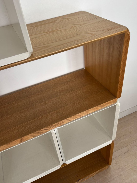 Two-tone modular Bookcases Samara by Derk Jan De Vries for Maisa, Italy, 70s, 8-piece set, White (photo 17 of 23)