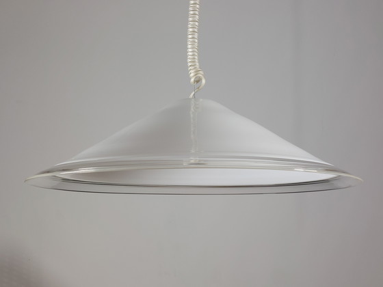 Image 1 of Vintage Mid Century Leucos Designer Deckenlampe Pendelleuchte Italien 