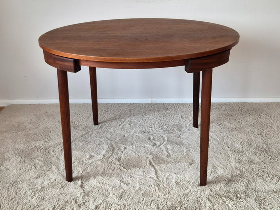 Roundette Teak Extendable Dining Set by Hans Olsen for Frem Røjle, Denmark 1960s – Wood, Skai (photo 17 of 29)