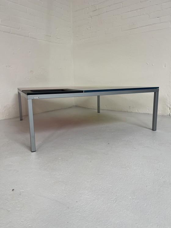 Tableau Mondrian Ciacci vintage en Italie vers 1980. – Tables basses, Glass, Metal (photo 3 of 15)