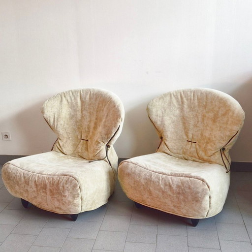 PAIR OF VINTAGE FEMINA BODY CHAIRS BY ANNIE HIERONIMUS CINNA 90S