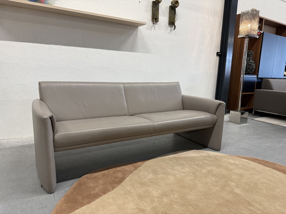 Image 1 of Leolux Boa Vista 3-Sitzer-Sofa, graues Leder