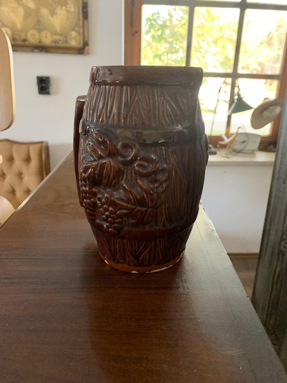 Jarra folclórica húngara de cerámica esmaltada – Vasos y jarras (photo 3 of 6)