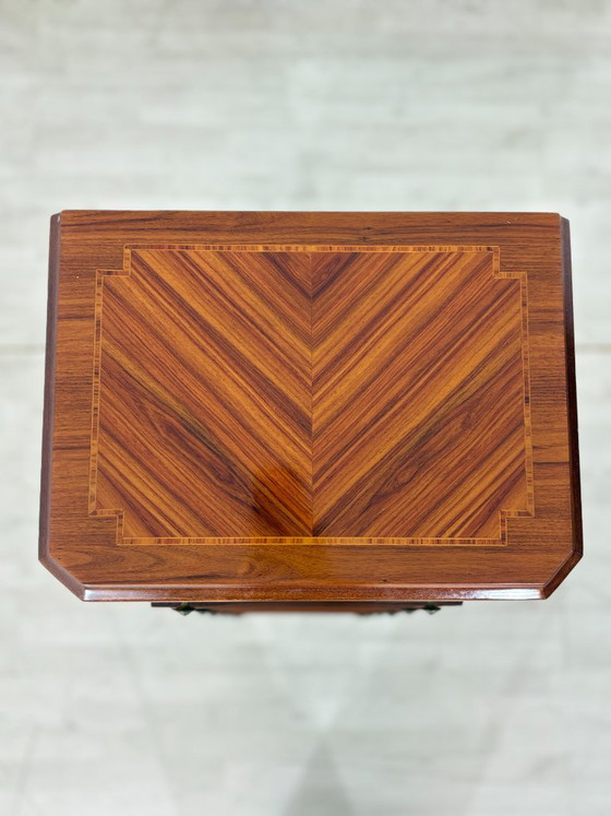 Image 1 of Cassettiera in stile barocco a 7 cassetti / cassettiera vintage da ingresso / mobile lavabo / mobile da ingresso