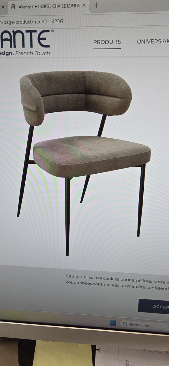 Image 1 of Dining table and 6 new chairs still in original packaging.