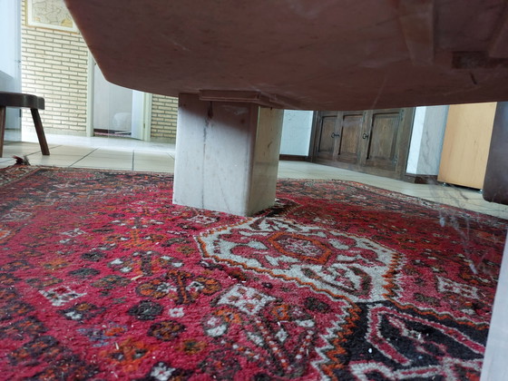 Image 1 of Coffee table vintage oval in marble late 70s