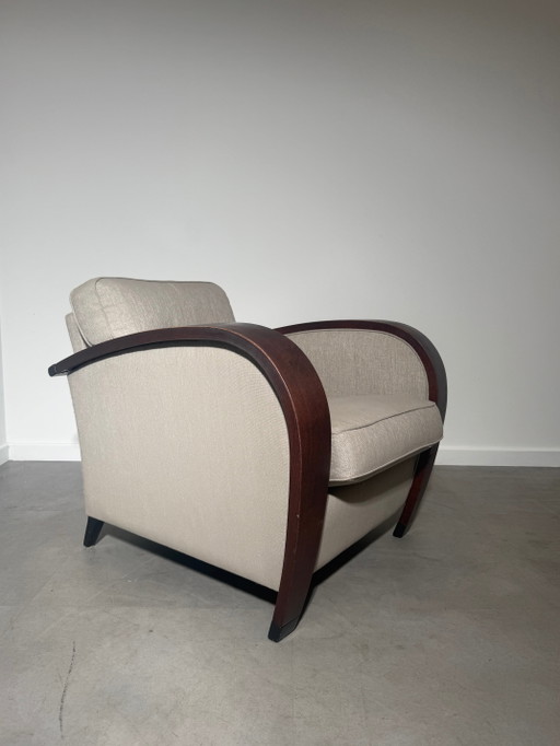 Banco Art Déco, sillón tipo lounge – Sillón escultural de madera curvada – fauteuils, Wood