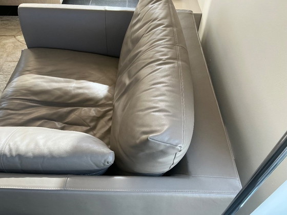 Image 1 of Montis Axel loveseat in leather color taupe