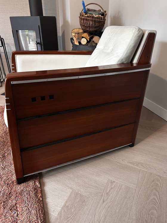 Image 1 of Zwei Schuitema Sessel - Modell Frank - Leder creme