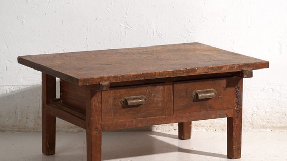 Antiker japanischer niedriger Tisch aus Holz – Japan, circa 1930 – Schreibtisch, Industrieel (photo 3 of 39)