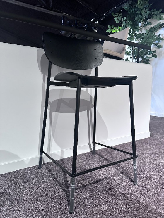 Image 1 of 2 Black Vintage Bar Stools