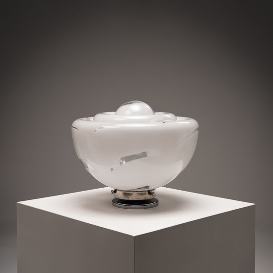 Image 1 of 1x Large Sculptural Italian Murano Glass Table Lamp